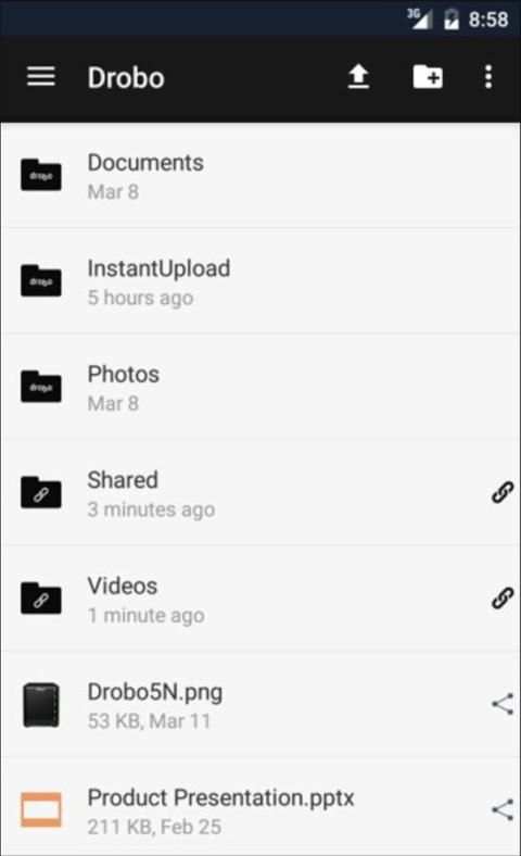 Drobo Access screenshot 2
