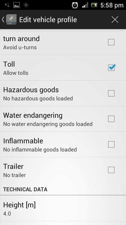 Truck Navigator GPS CarTFT.com screenshot 8