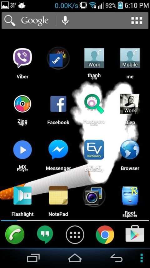 Cigarette Live Wallpaper screenshot 1