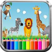 Zoo Animal Coloring Book: Kids Educational Game