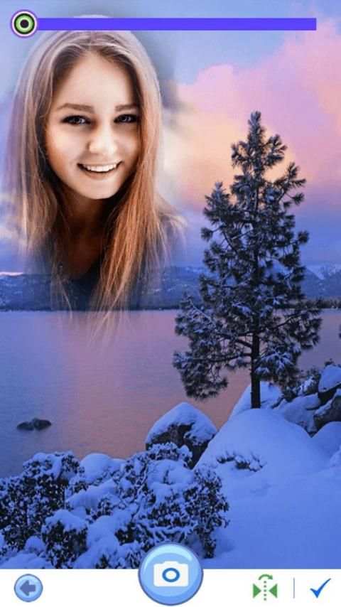 Snow fall photo frames 2017 3 تصوير الشاشة