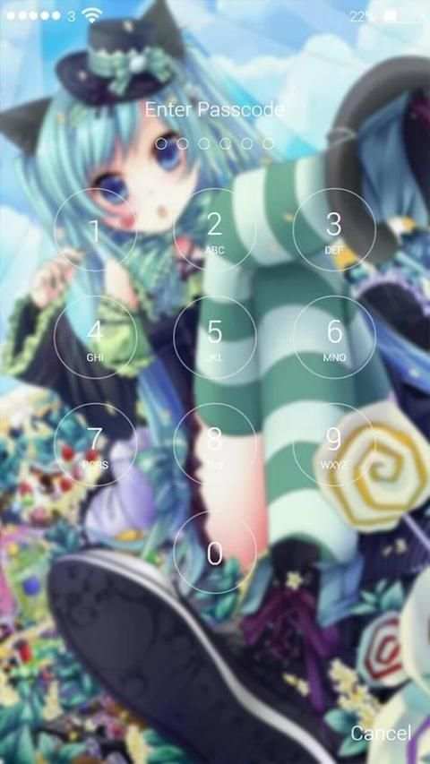 Miku Anime Vocal Lock Screen скриншот 4