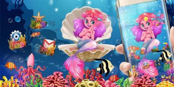 Cute Mermaid Ocean Princess Theme скриншот 3