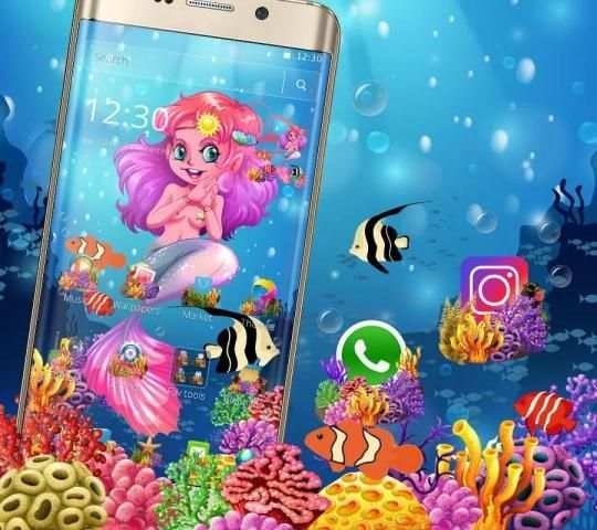 Cute Mermaid Ocean Princess Theme screenshot 7