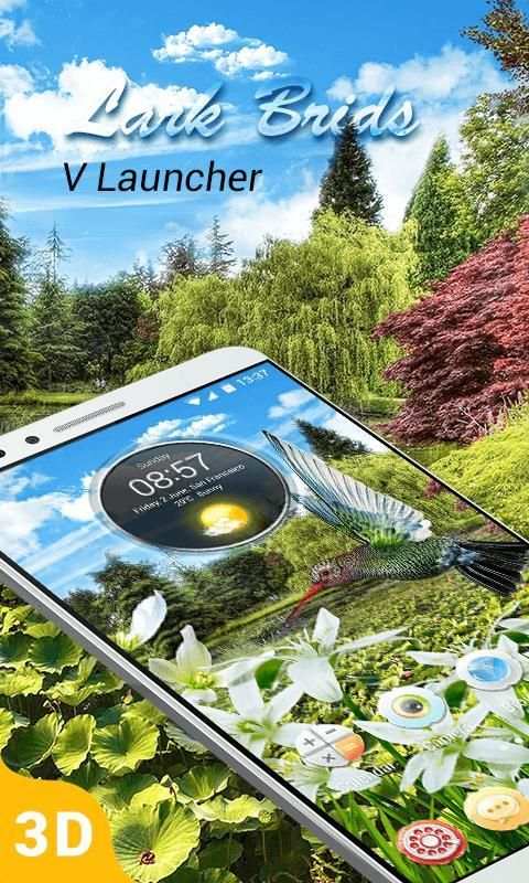 Lark Birds 3D V Launcher Theme स्क्रीनशॉट 4
