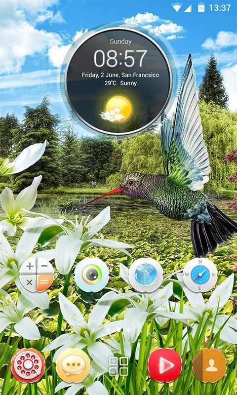 Lark Birds 3D V Launcher Theme स्क्रीनशॉट 3