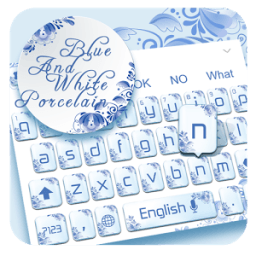 ikon Porselen biru dan putih
