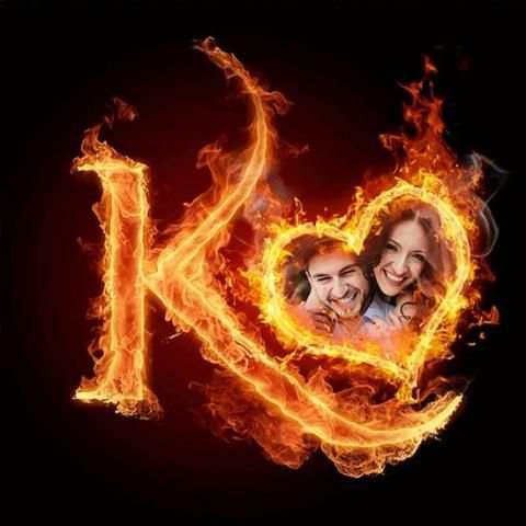 3D Fire Text Photo Frames screenshot 3