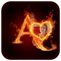 3D Fire Text Photo Frames