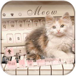 ikon Kucing lucu Tema keyboard Kitty piano