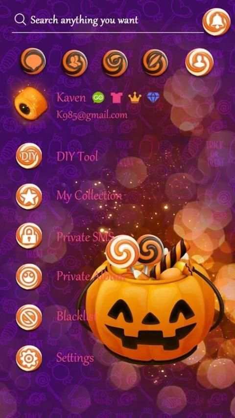 (FREE) GO SMS HALLOWEEN CANDY THEME screenshot 4