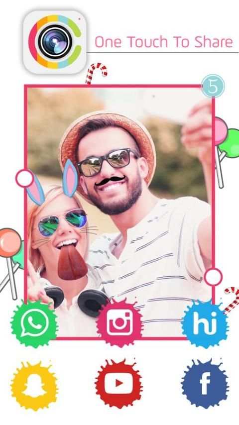 Candy Selfie Camera скриншот 3