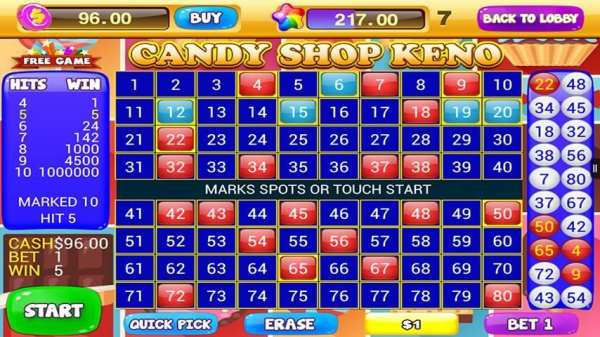 Free Keno Games - Candy Bonus 14 تصوير الشاشة
