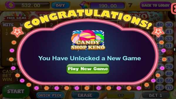 Free Keno Games - Candy Bonus 2 تصوير الشاشة