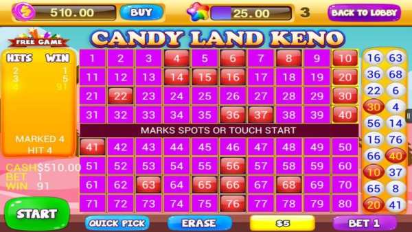 Free Keno Games - Candy Bonus 3 تصوير الشاشة