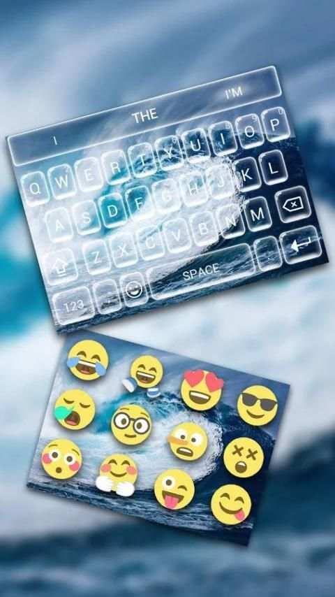 Blue Wave Keyboard Theme screenshot 2