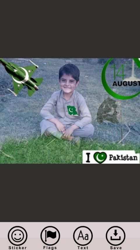 14August-Pak Flag On Photo скриншот 2