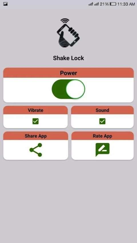 Shake Lock - Secure Lock स्क्रीनशॉट 1