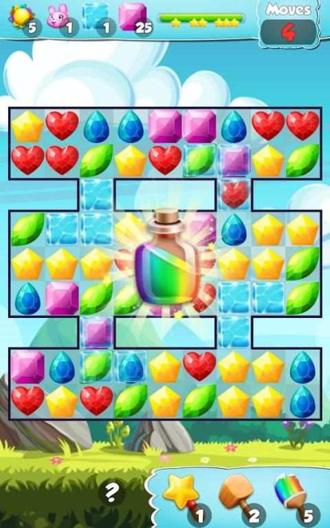 Jewels Gems Quest - Match 3 Game 3 تصوير الشاشة