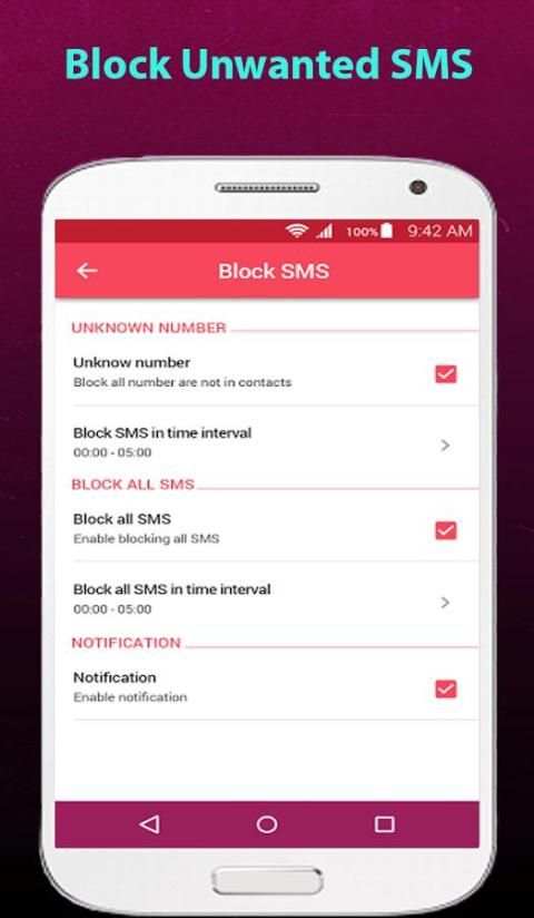 Unwanted Calls and SMS blocker 2 تصوير الشاشة