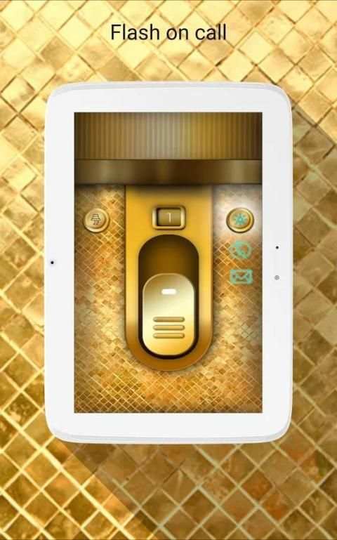 Golden Flashlight & Flash on Call screenshot 6