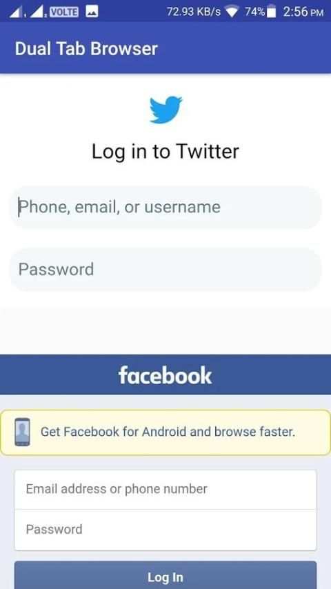 Dual Tab Browser (Pro*) screenshot 3