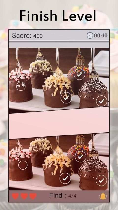 Find the Differences Desserts - 300 level screenshot 1