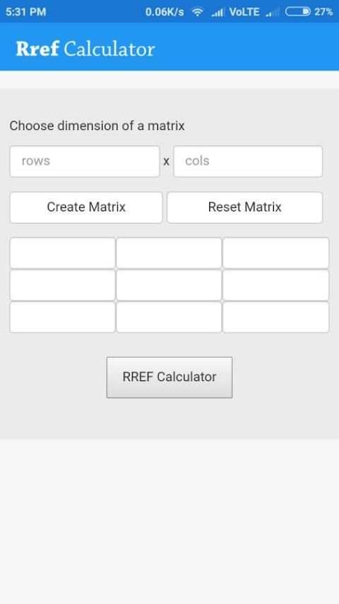 RREF Calculator screenshot 2