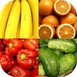 Fruit and Berries, Nuts & Vegetables: Picture-Quiz