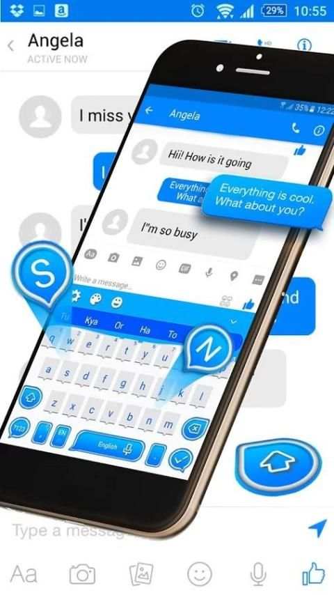Keyboard Theme for Messanger скриншот 2