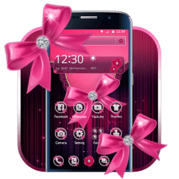 Pink Bow Diamond Love Theme icon