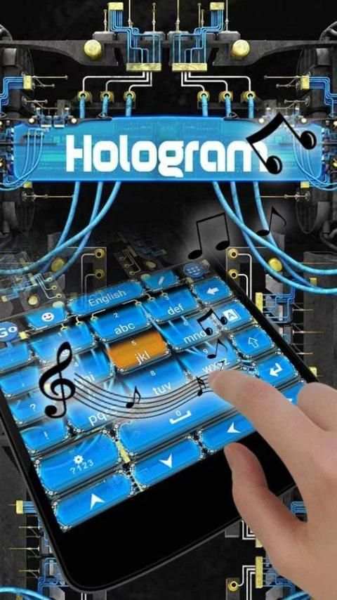 Hologram GO Keyboard Theme screenshot 3