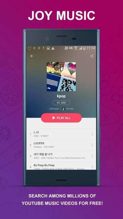 Joy Music - YouTube Player 1 تصوير الشاشة