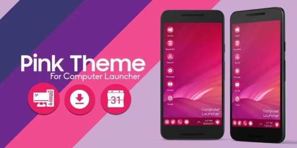 Pink Theme For Computer Launcher скриншот 2
