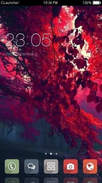 Red Tree Theme C Launcher screenshot 3