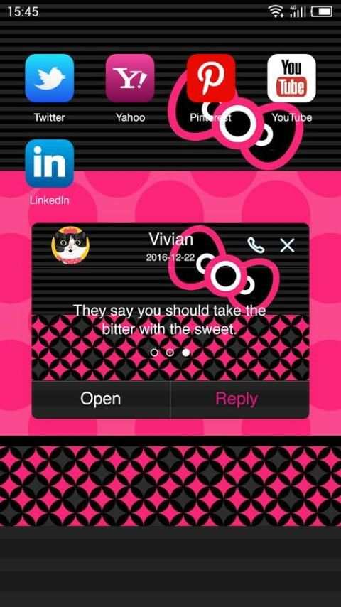 One Sms Theme for Hello Kitty screenshot 2