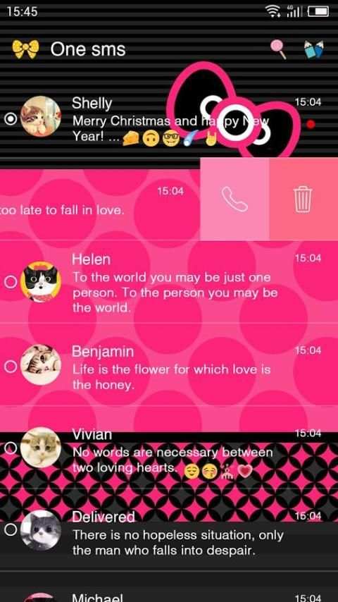 One Sms Theme for Hello Kitty screenshot 8