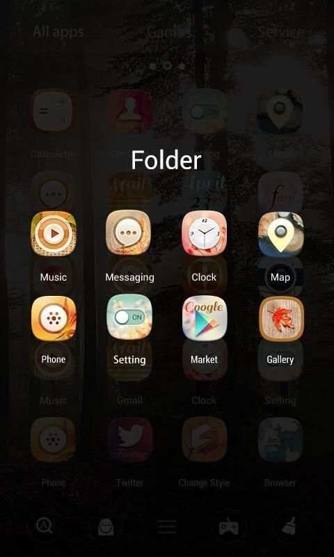 Maple Leaf 3D V Launcher Theme скриншот 1