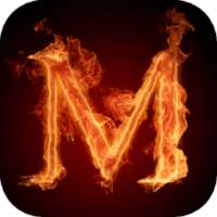 Fiery letter M