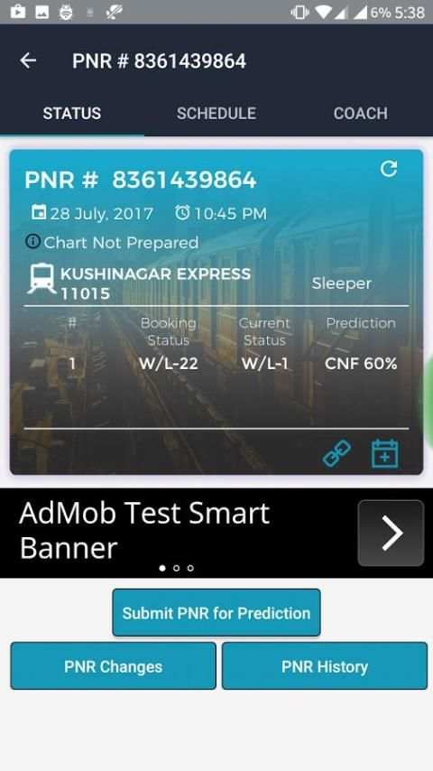 PNR Status & Running Status स्क्रीनशॉट 2