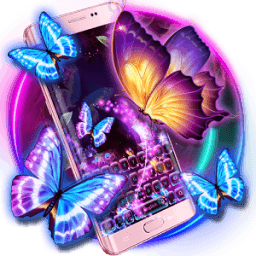 Neon butterfly keyboard आइकन