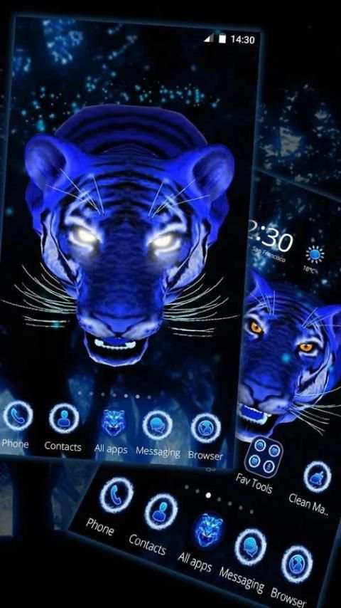 Ice Angry Tiger 3D Theme screenshot 2