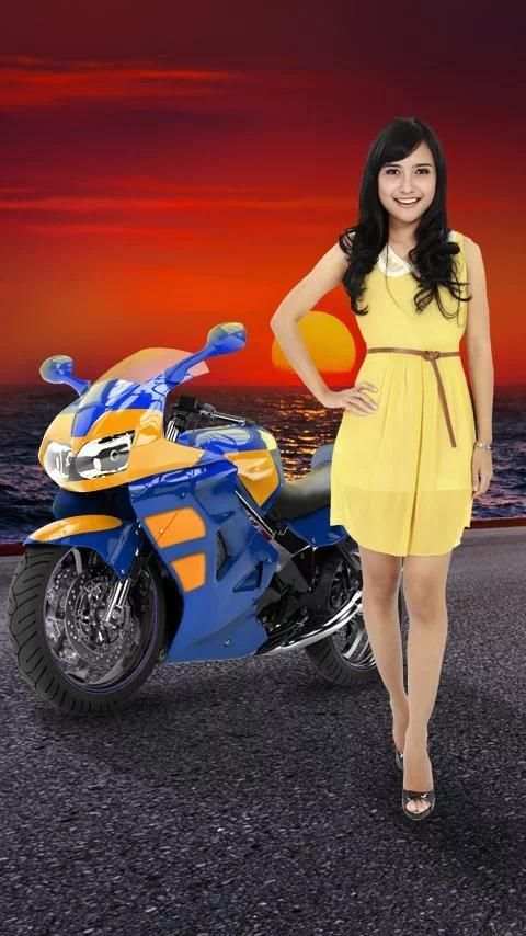 Racing Bike Photo Editor скриншот 1