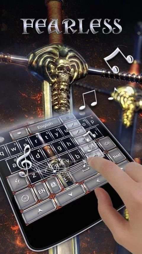 Fearless Go Keyboard Theme скриншот 2