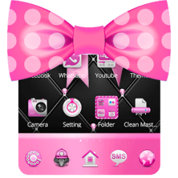 3d pink diamond bow wallpapers theme icon
