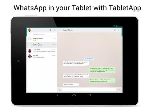 TabletApp for WhatsApp screenshot 1