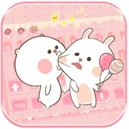 لطيف الأرنب لوحة المفاتيح أيقونة