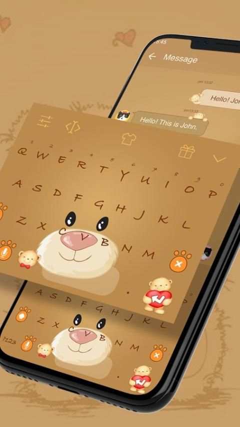 Emoji Keyboard - Teddy Bear скриншот 1