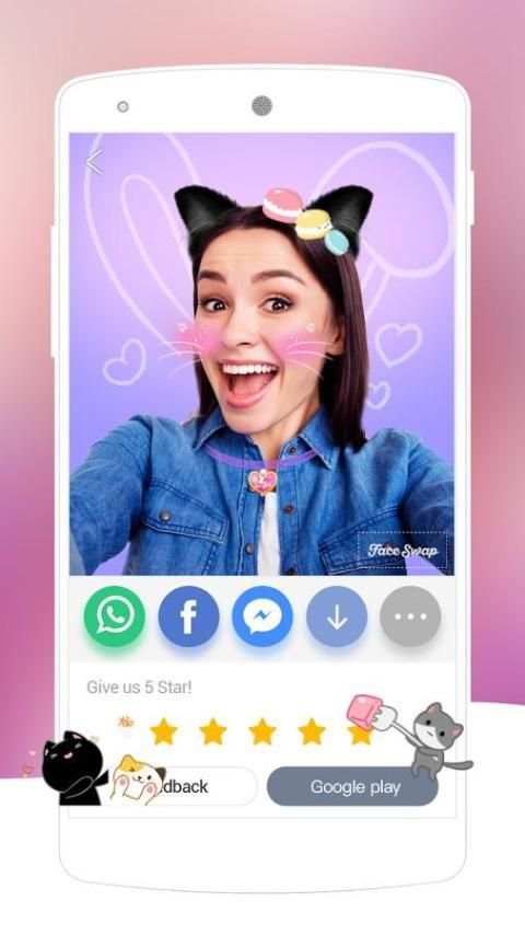 Cat Face Camera-Camera with filters&motion sticker screenshot 1