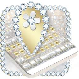 Luxury Gold & Silver Keyboard